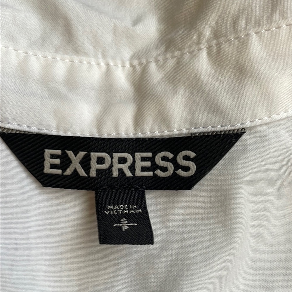 Express White Button-Up Shirt - Picture 3 of 4
